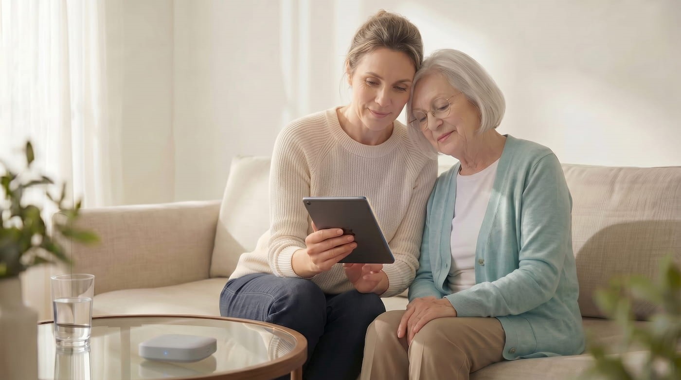 Family caregiver with loved one